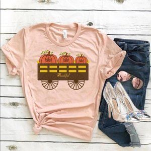 Unisex PumpkinWagon Autumn Cute Fall Tee Halloween